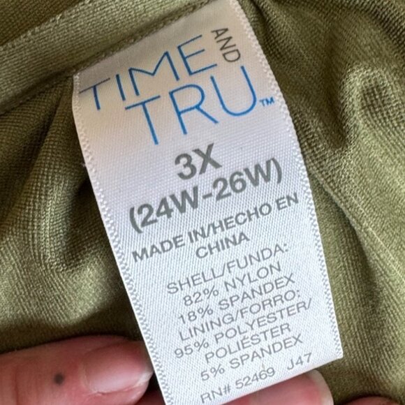 Time & Tru High Neck BikiniTop Strappy Back Pink & Green Tribal Print Size 3X - Picture 5 of 6